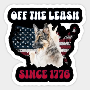 4th of July Independence Day Funny Design for Dog Lovers Sticker